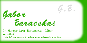 gabor baracskai business card